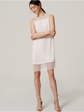 LOFT Light Pink Shift Dress M